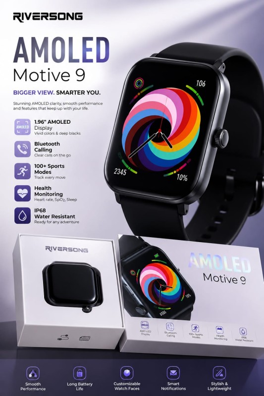 riversong motive 9 smartwatch(6 month warranty)